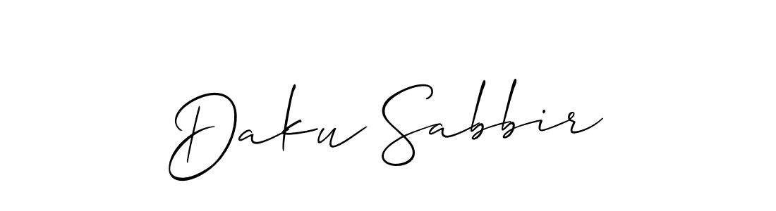 It looks lik you need a new signature style for name Daku Sabbir. Design unique handwritten (Allison_Script) signature with our free signature maker in just a few clicks. Daku Sabbir signature style 2 images and pictures png