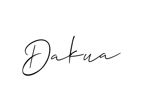 Design your own signature with our free online signature maker. With this signature software, you can create a handwritten (Allison_Script) signature for name Dakua. Dakua signature style 2 images and pictures png
