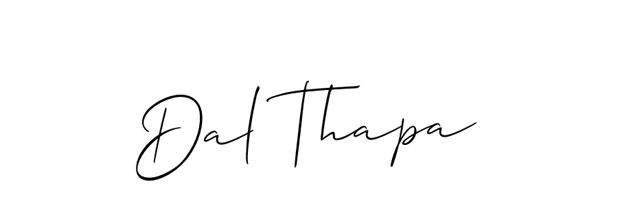 Use a signature maker to create a handwritten signature online. With this signature software, you can design (Allison_Script) your own signature for name Dal Thapa. Dal Thapa signature style 2 images and pictures png