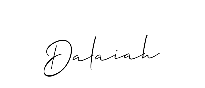 The best way (Allison_Script) to make a short signature is to pick only two or three words in your name. The name Dalaiah include a total of six letters. For converting this name. Dalaiah signature style 2 images and pictures png