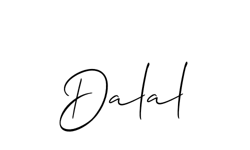 Create a beautiful signature design for name Dalal. With this signature (Allison_Script) fonts, you can make a handwritten signature for free. Dalal signature style 2 images and pictures png