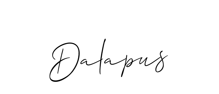 How to Draw Dalapus signature style? Allison_Script is a latest design signature styles for name Dalapus. Dalapus signature style 2 images and pictures png