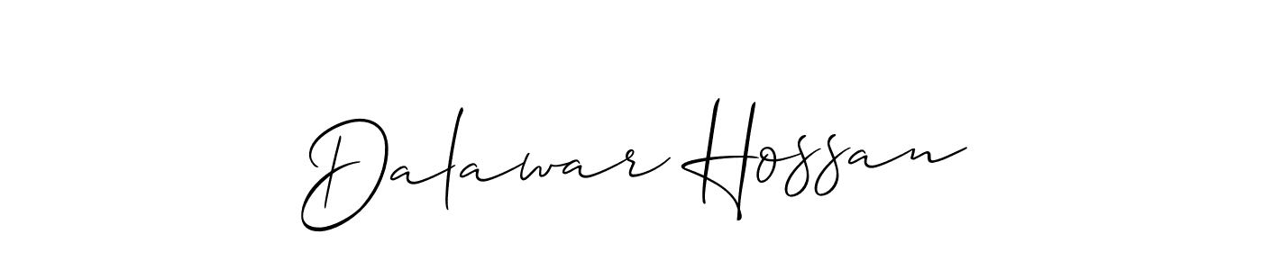How to make Dalawar Hossan name signature. Use Allison_Script style for creating short signs online. This is the latest handwritten sign. Dalawar Hossan signature style 2 images and pictures png