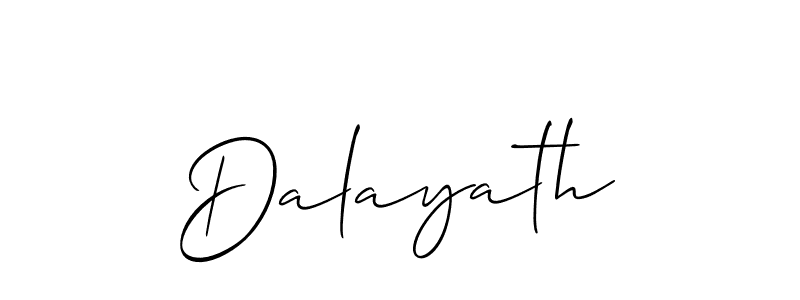 Allison_Script is a professional signature style that is perfect for those who want to add a touch of class to their signature. It is also a great choice for those who want to make their signature more unique. Get Dalayath name to fancy signature for free. Dalayath signature style 2 images and pictures png