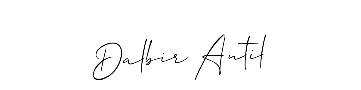 Allison_Script is a professional signature style that is perfect for those who want to add a touch of class to their signature. It is also a great choice for those who want to make their signature more unique. Get Dalbir Antil name to fancy signature for free. Dalbir Antil signature style 2 images and pictures png
