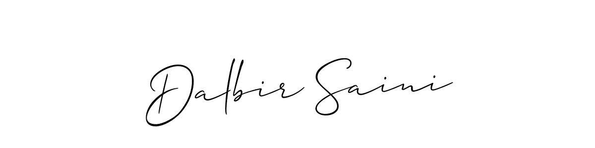 How to make Dalbir Saini name signature. Use Allison_Script style for creating short signs online. This is the latest handwritten sign. Dalbir Saini signature style 2 images and pictures png