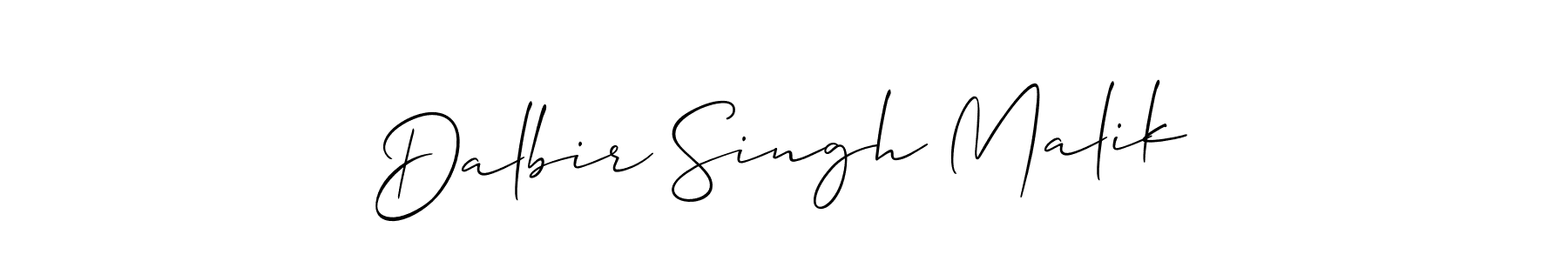 Use a signature maker to create a handwritten signature online. With this signature software, you can design (Allison_Script) your own signature for name Dalbir Singh Malik. Dalbir Singh Malik signature style 2 images and pictures png