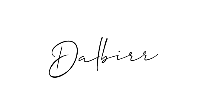 Make a beautiful signature design for name Dalbirr. With this signature (Allison_Script) style, you can create a handwritten signature for free. Dalbirr signature style 2 images and pictures png
