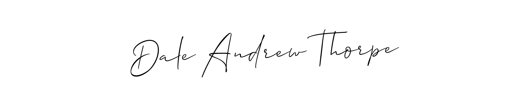 Dale Andrew Thorpe stylish signature style. Best Handwritten Sign (Allison_Script) for my name. Handwritten Signature Collection Ideas for my name Dale Andrew Thorpe. Dale Andrew Thorpe signature style 2 images and pictures png