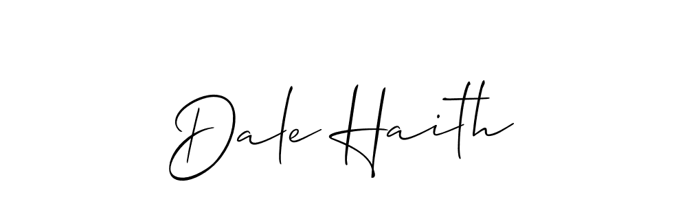 How to make Dale Haith name signature. Use Allison_Script style for creating short signs online. This is the latest handwritten sign. Dale Haith signature style 2 images and pictures png