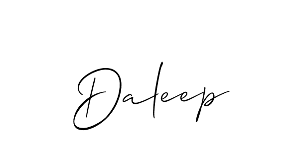 Create a beautiful signature design for name Daleep. With this signature (Allison_Script) fonts, you can make a handwritten signature for free. Daleep signature style 2 images and pictures png