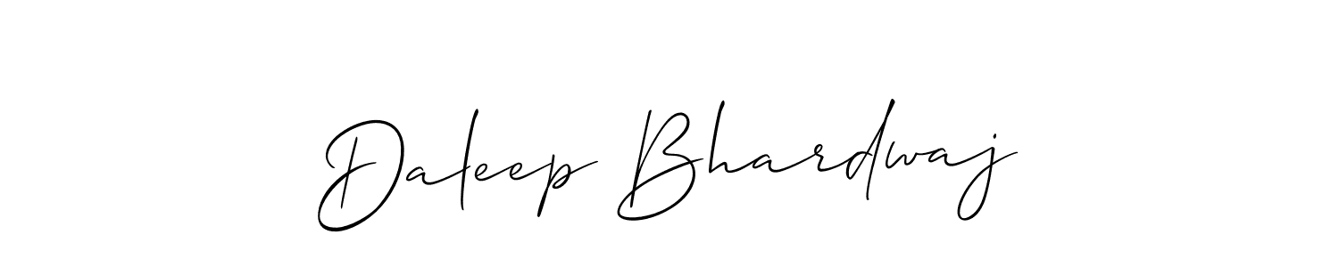 Daleep Bhardwaj stylish signature style. Best Handwritten Sign (Allison_Script) for my name. Handwritten Signature Collection Ideas for my name Daleep Bhardwaj. Daleep Bhardwaj signature style 2 images and pictures png