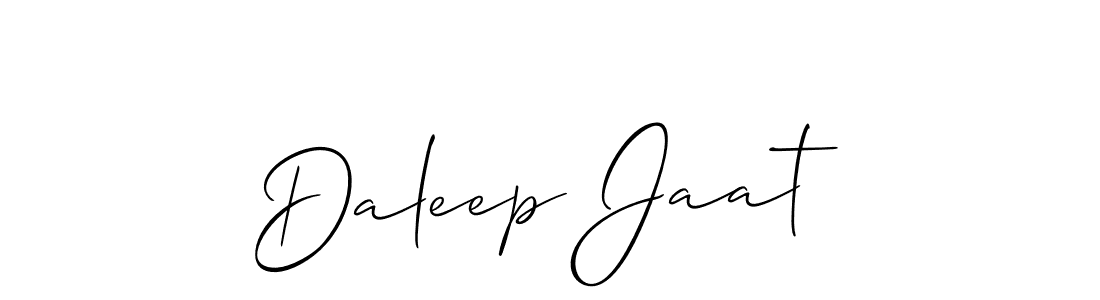 Make a beautiful signature design for name Daleep Jaat. With this signature (Allison_Script) style, you can create a handwritten signature for free. Daleep Jaat signature style 2 images and pictures png