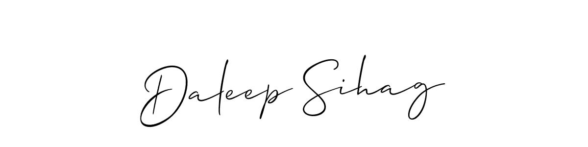 Make a beautiful signature design for name Daleep Sihag. Use this online signature maker to create a handwritten signature for free. Daleep Sihag signature style 2 images and pictures png