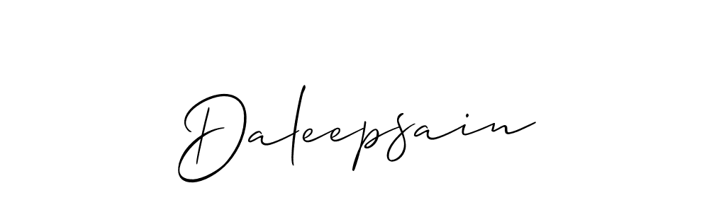 The best way (Allison_Script) to make a short signature is to pick only two or three words in your name. The name Daleepsain include a total of six letters. For converting this name. Daleepsain signature style 2 images and pictures png