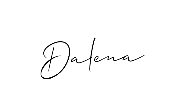 Design your own signature with our free online signature maker. With this signature software, you can create a handwritten (Allison_Script) signature for name Dalena. Dalena signature style 2 images and pictures png