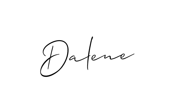 How to make Dalene signature? Allison_Script is a professional autograph style. Create handwritten signature for Dalene name. Dalene signature style 2 images and pictures png