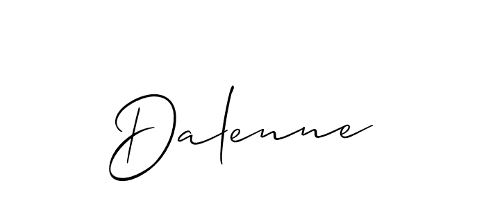 Make a beautiful signature design for name Dalenne. With this signature (Allison_Script) style, you can create a handwritten signature for free. Dalenne signature style 2 images and pictures png