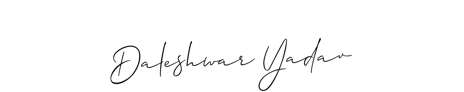 Make a beautiful signature design for name Daleshwar Yadav. With this signature (Allison_Script) style, you can create a handwritten signature for free. Daleshwar Yadav signature style 2 images and pictures png