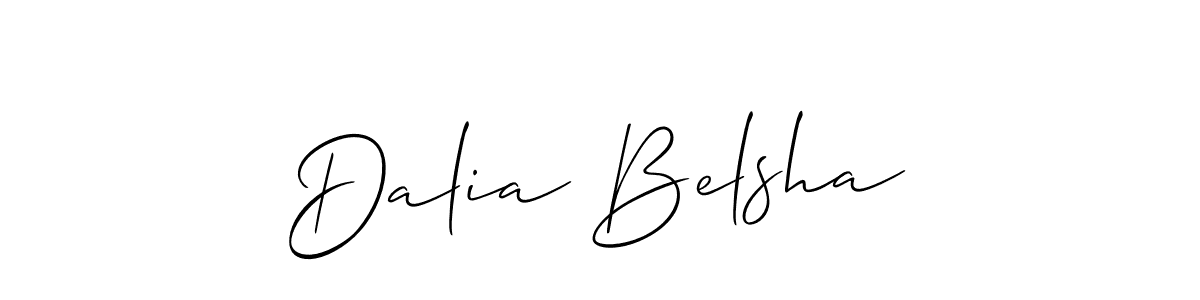 Make a beautiful signature design for name Dalia Belsha. With this signature (Allison_Script) style, you can create a handwritten signature for free. Dalia Belsha signature style 2 images and pictures png