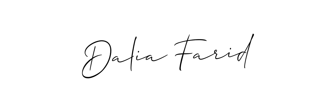 Similarly Allison_Script is the best handwritten signature design. Signature creator online .You can use it as an online autograph creator for name Dalia Farid. Dalia Farid signature style 2 images and pictures png