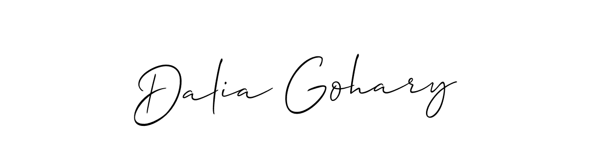 How to Draw Dalia Gohary signature style? Allison_Script is a latest design signature styles for name Dalia Gohary. Dalia Gohary signature style 2 images and pictures png