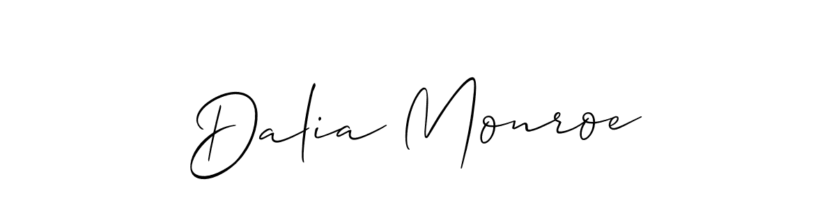 Dalia Monroe stylish signature style. Best Handwritten Sign (Allison_Script) for my name. Handwritten Signature Collection Ideas for my name Dalia Monroe. Dalia Monroe signature style 2 images and pictures png