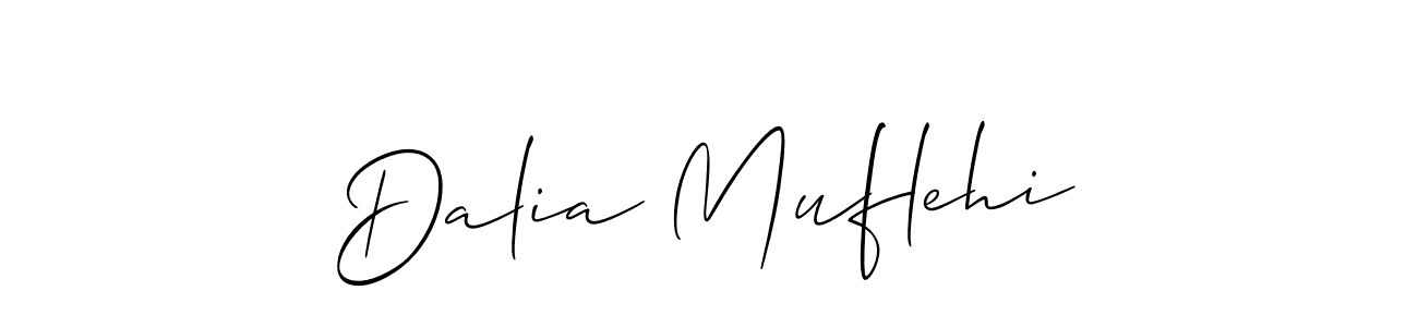 It looks lik you need a new signature style for name Dalia Muflehi. Design unique handwritten (Allison_Script) signature with our free signature maker in just a few clicks. Dalia Muflehi signature style 2 images and pictures png