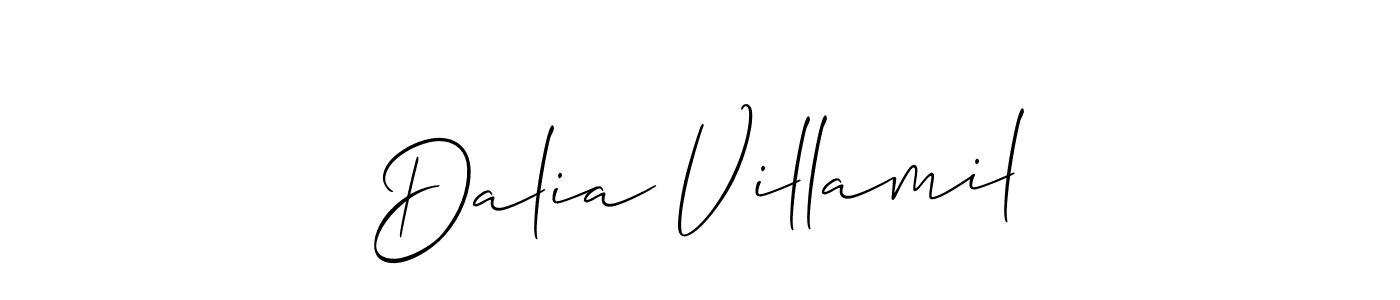 How to Draw Dalia Villamil signature style? Allison_Script is a latest design signature styles for name Dalia Villamil. Dalia Villamil signature style 2 images and pictures png