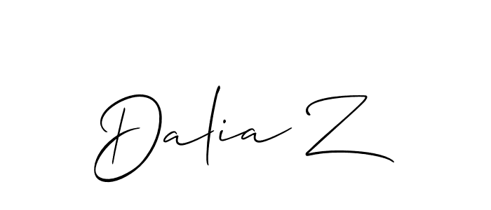 Similarly Allison_Script is the best handwritten signature design. Signature creator online .You can use it as an online autograph creator for name Dalia Z. Dalia Z signature style 2 images and pictures png