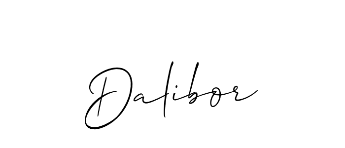 Design your own signature with our free online signature maker. With this signature software, you can create a handwritten (Allison_Script) signature for name Dalibor. Dalibor signature style 2 images and pictures png