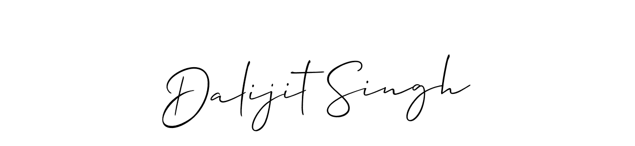 Make a beautiful signature design for name Dalijit Singh. With this signature (Allison_Script) style, you can create a handwritten signature for free. Dalijit Singh signature style 2 images and pictures png