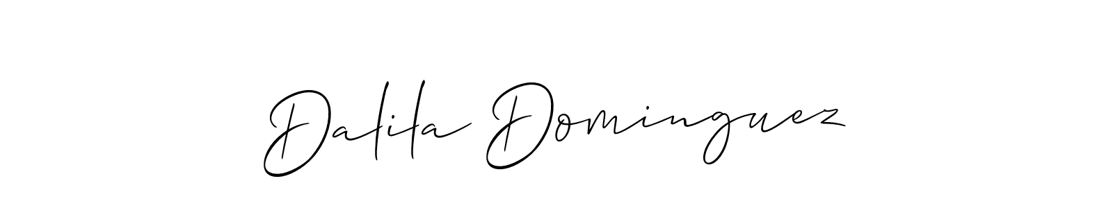 Design your own signature with our free online signature maker. With this signature software, you can create a handwritten (Allison_Script) signature for name Dalila Dominguez. Dalila Dominguez signature style 2 images and pictures png