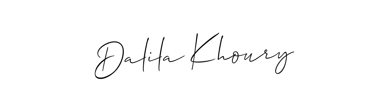 Similarly Allison_Script is the best handwritten signature design. Signature creator online .You can use it as an online autograph creator for name Dalila Khoury. Dalila Khoury signature style 2 images and pictures png