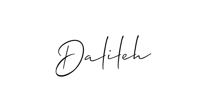 Allison_Script is a professional signature style that is perfect for those who want to add a touch of class to their signature. It is also a great choice for those who want to make their signature more unique. Get Dalileh name to fancy signature for free. Dalileh signature style 2 images and pictures png