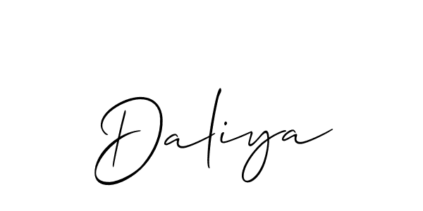 This is the best signature style for the Daliya name. Also you like these signature font (Allison_Script). Mix name signature. Daliya signature style 2 images and pictures png