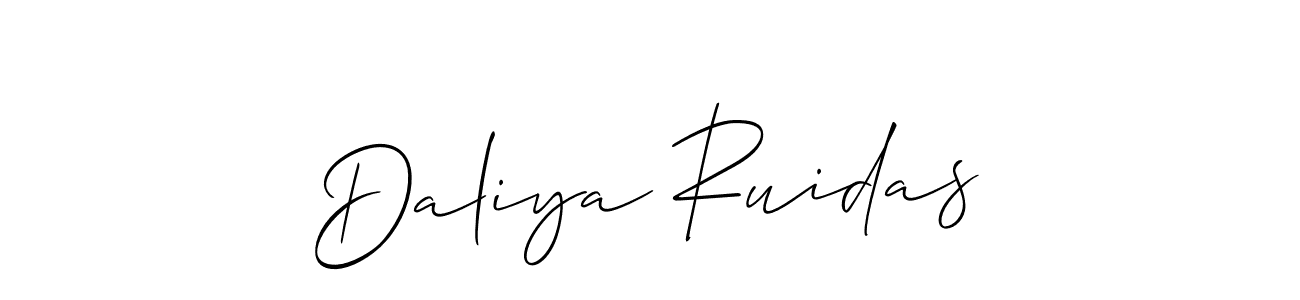 Daliya Ruidas stylish signature style. Best Handwritten Sign (Allison_Script) for my name. Handwritten Signature Collection Ideas for my name Daliya Ruidas. Daliya Ruidas signature style 2 images and pictures png
