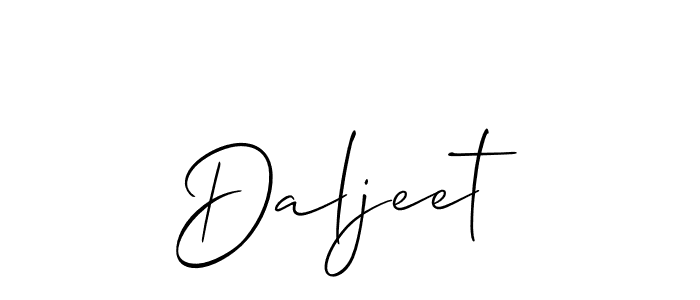 Create a beautiful signature design for name Daljeet. With this signature (Allison_Script) fonts, you can make a handwritten signature for free. Daljeet signature style 2 images and pictures png