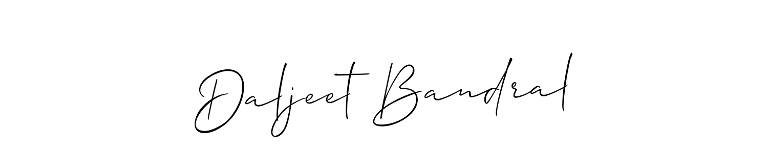 Also You can easily find your signature by using the search form. We will create Daljeet Bandral name handwritten signature images for you free of cost using Allison_Script sign style. Daljeet Bandral signature style 2 images and pictures png