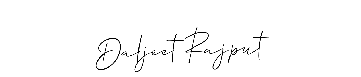 Make a short Daljeet Rajput signature style. Manage your documents anywhere anytime using Allison_Script. Create and add eSignatures, submit forms, share and send files easily. Daljeet Rajput signature style 2 images and pictures png