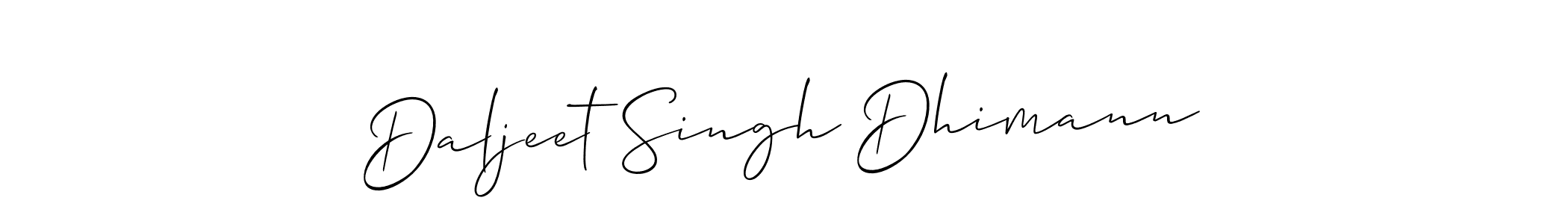 if you are searching for the best signature style for your name Daljeet Singh Dhimann. so please give up your signature search. here we have designed multiple signature styles  using Allison_Script. Daljeet Singh Dhimann signature style 2 images and pictures png