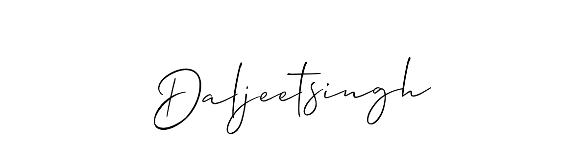 Use a signature maker to create a handwritten signature online. With this signature software, you can design (Allison_Script) your own signature for name Daljeetsingh. Daljeetsingh signature style 2 images and pictures png