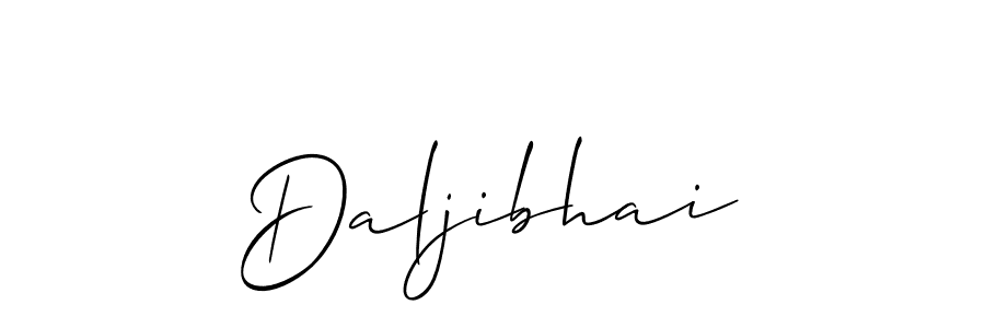 Use a signature maker to create a handwritten signature online. With this signature software, you can design (Allison_Script) your own signature for name Daljibhai. Daljibhai signature style 2 images and pictures png