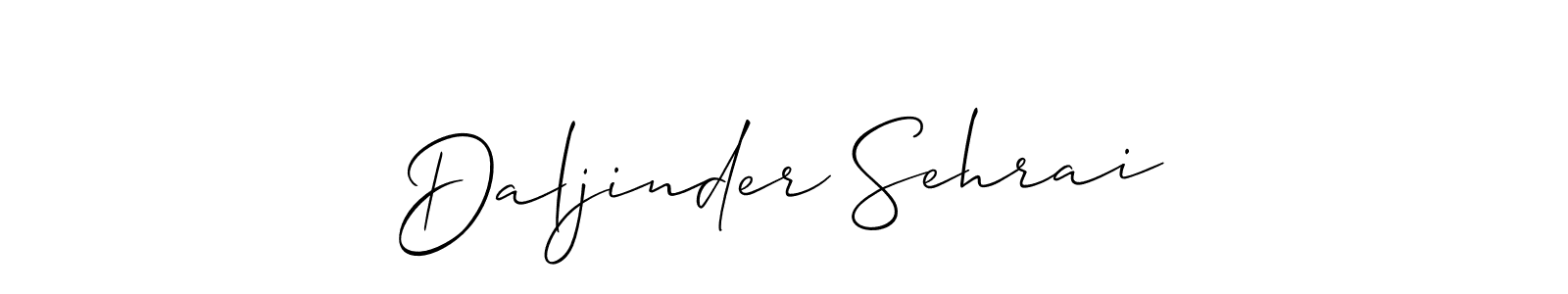 Create a beautiful signature design for name Daljinder Sehrai. With this signature (Allison_Script) fonts, you can make a handwritten signature for free. Daljinder Sehrai signature style 2 images and pictures png