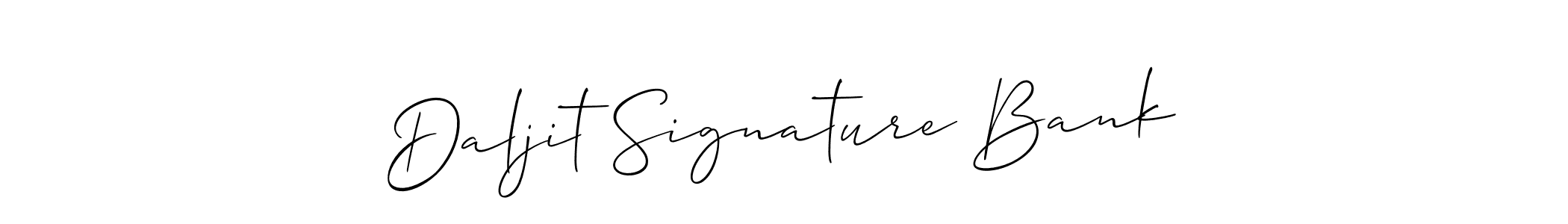 Use a signature maker to create a handwritten signature online. With this signature software, you can design (Allison_Script) your own signature for name Daljit Signature Bank. Daljit Signature Bank signature style 2 images and pictures png