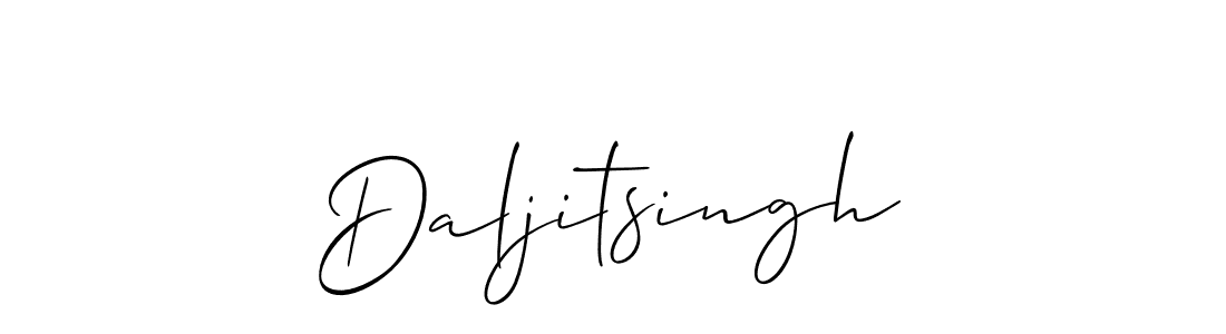 Make a beautiful signature design for name Daljitsingh. With this signature (Allison_Script) style, you can create a handwritten signature for free. Daljitsingh signature style 2 images and pictures png