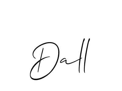 Best and Professional Signature Style for Dall. Allison_Script Best Signature Style Collection. Dall signature style 2 images and pictures png
