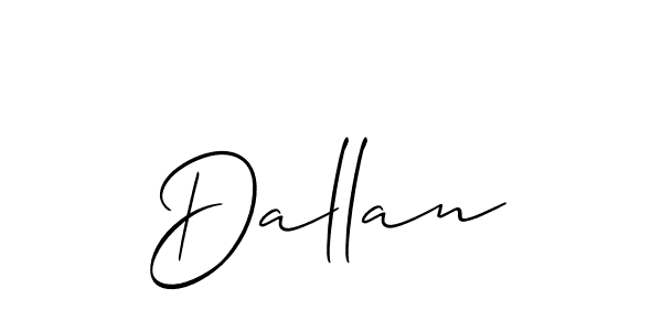 Use a signature maker to create a handwritten signature online. With this signature software, you can design (Allison_Script) your own signature for name Dallan. Dallan signature style 2 images and pictures png