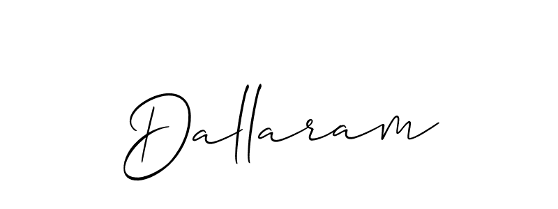 Dallaram stylish signature style. Best Handwritten Sign (Allison_Script) for my name. Handwritten Signature Collection Ideas for my name Dallaram. Dallaram signature style 2 images and pictures png