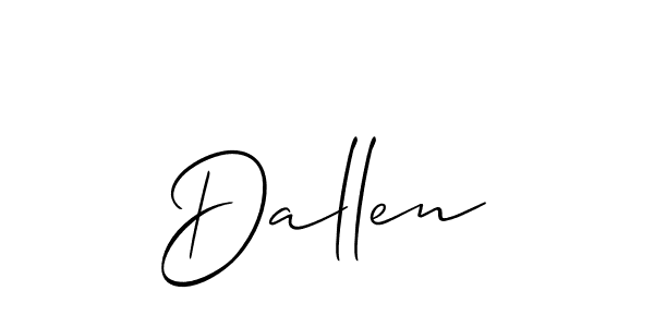 Make a beautiful signature design for name Dallen. With this signature (Allison_Script) style, you can create a handwritten signature for free. Dallen signature style 2 images and pictures png